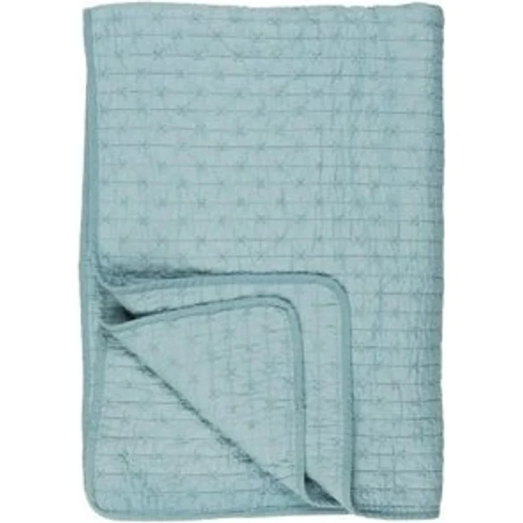 Ib Laursen - Decke Quilt Tagesdecke Überwurf 180x130cm Blau Kreuzstiche 07961-13 – Bild 5