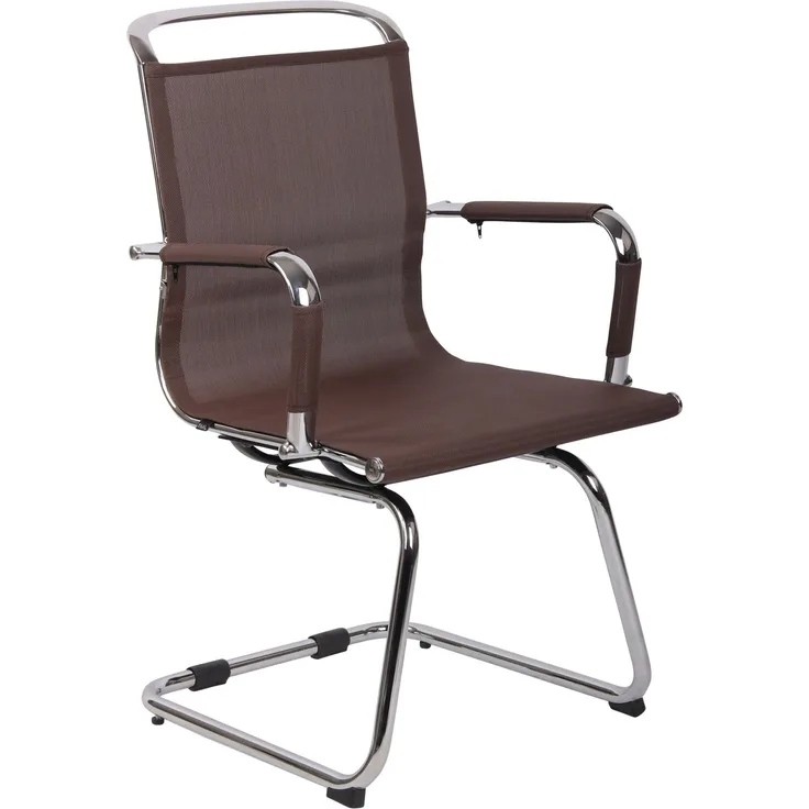 CLP Besucherstuhl Barnet Mesh mit Freischwinger Gestell,braun