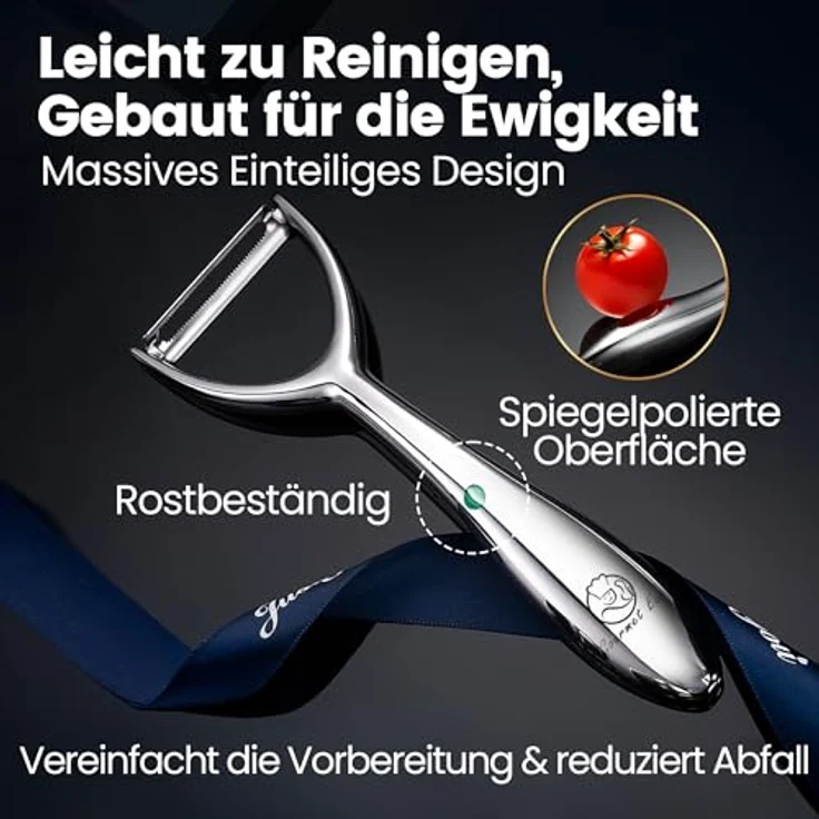 Premium Sparschäler aus Edelstahl für Obst & Gemüse Y Schäler mit ultrascharfer Klinge geeignet als Kartoffelschäler & Spargelschäler mit ergonomischem und rutschfestem Griff – Bild 4