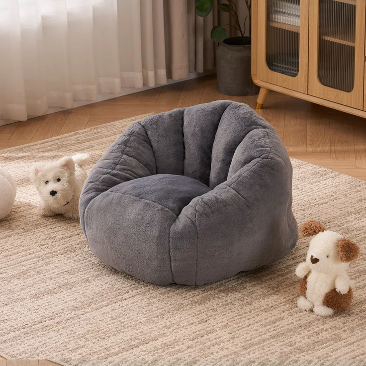 Sitzsack, weicher Plüsch-Sitzsack, bequemer Sitzsack, geeignet für Spielzimmer, Leseecke, Wohnzimmer und Kinderzimmer, für Jungen und Mädchen - klein--Herde--75x70x52cm--YOUDENOVA – Bild 1