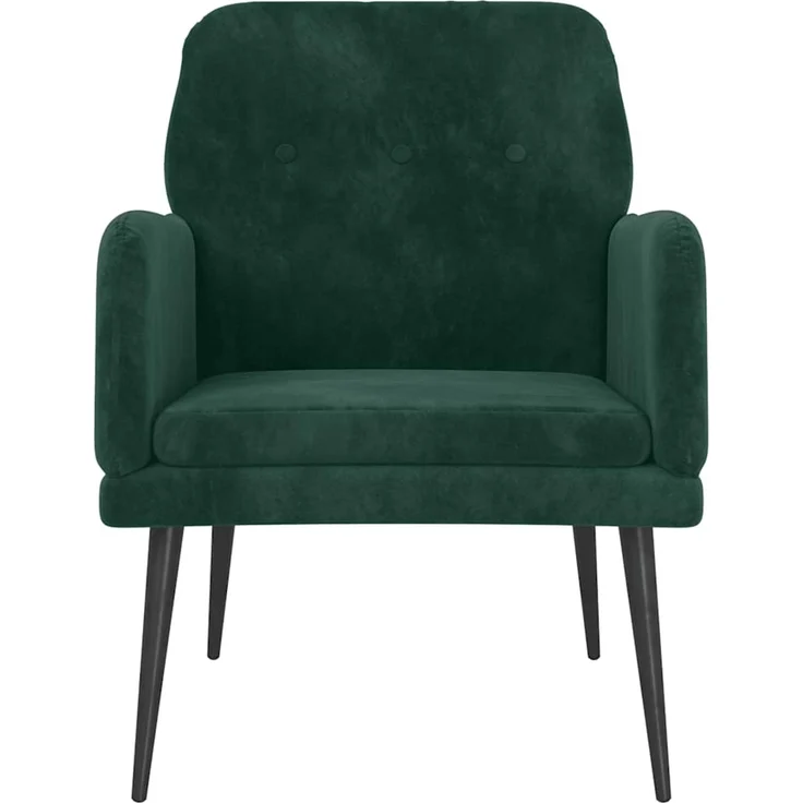 Sessel wohnzimmer, Relaxsessel Dunkelgrün 62x79x79 cm Samt – Bild 3
