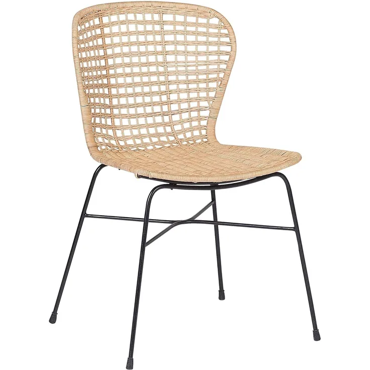 Rattanstuhl natürlich 2er Set ELFROS