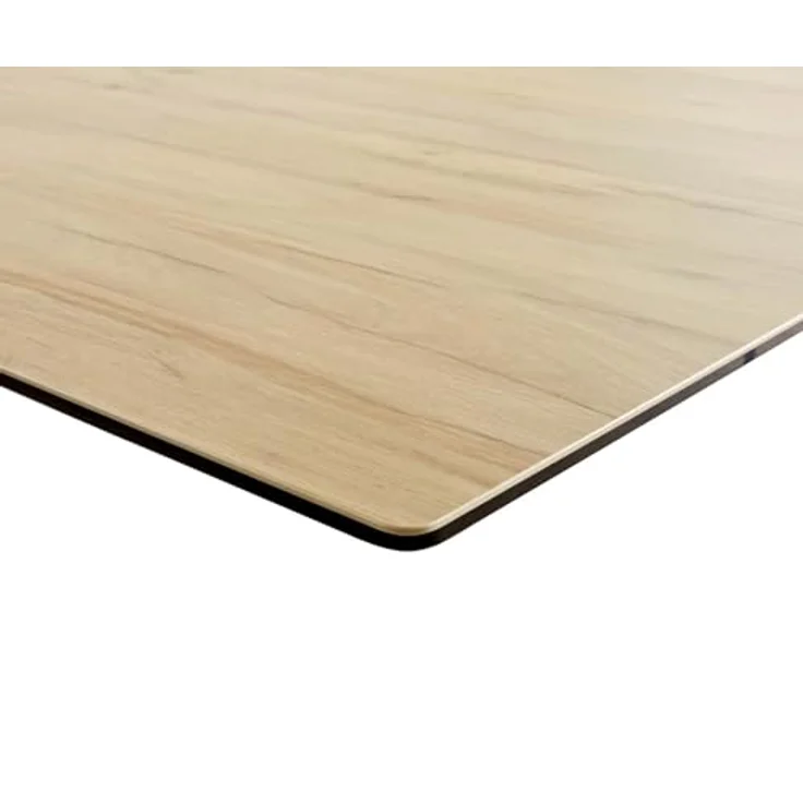 Esstisch Edge 180-220x100 Keramik Laminam® Sabbia Eichefarbig Spider Flachstahl Schwarz ausziehbar – Bild 10