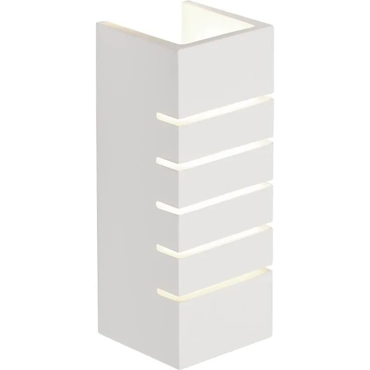 SLV No. 148010 Wandleuchte Plastra 100 SLOT eckig weisser Gips E14 max. 40W