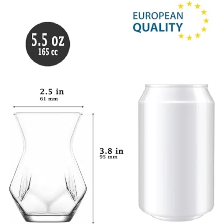 LAV Alya 6 Teegläser, 165 ml, transparentes Glas, klassisch & alltagstauglich – Bild 2