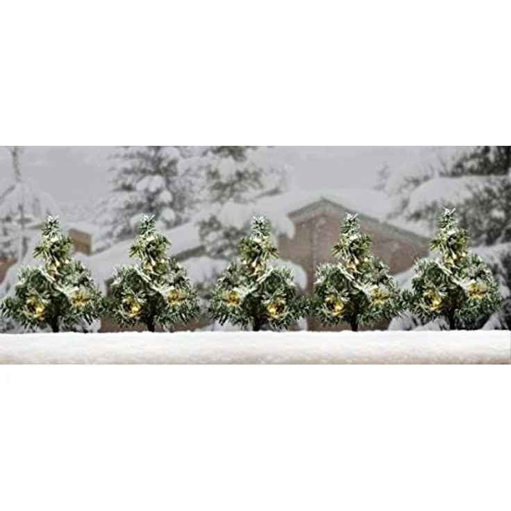 LED-Tannenbäume 5er-Set je 12 ww LED, 25cm h IP44 – Bild 6