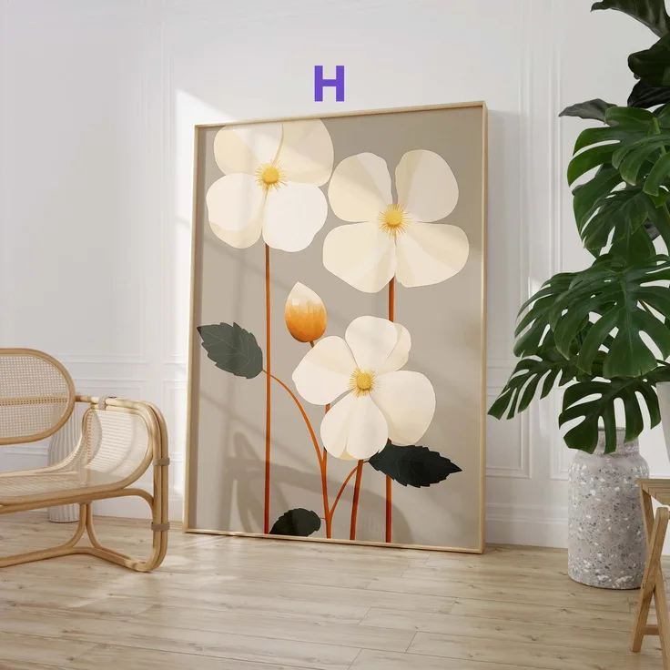 Blumen Poster · Geschenkidee · Bunte Wildblumen · Florale Aquarellmalerei · Vintage Stil · Dekoprint ohne Rahmen - H / 70x100 cm