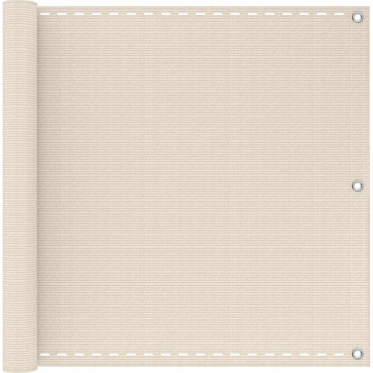 vidaXL Balkonsichtschutz Creme 120 x 1000 cm HDPE und Aluminium 4003128 – Bild 1