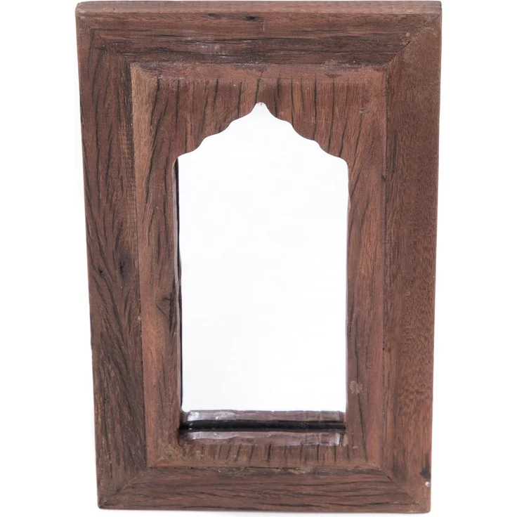 Wandspiegel Sara 40x25 cm, Mahagoni Massivholz dunkelbraun – Bild 7