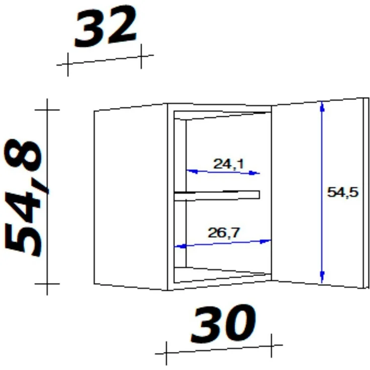 Flex-Well Hängeschrank Nepal (B x H x T) 30 x 54,8 x 32 cm – Bild 2