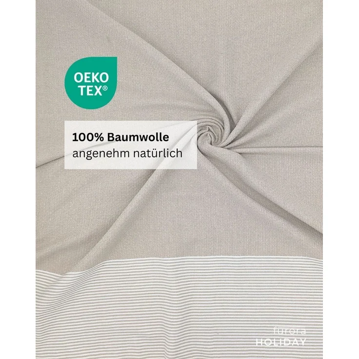 furora HOLIDAY Saunatuch Strandtuch Hamamtuch: groß 100x200 cm Saunatuch, Strandhandtuch dünn, Strandtuch Saunatuch aus 100% Baumwolle Strandtuch Set – Bild 2