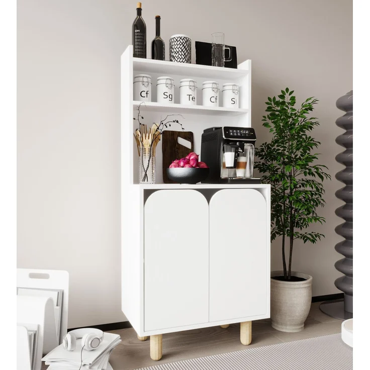 Skye Decor 'Parma 2 - White' Mehrzweckschrank, Weiß, 70 x 155 x 40 cm – Bild 2