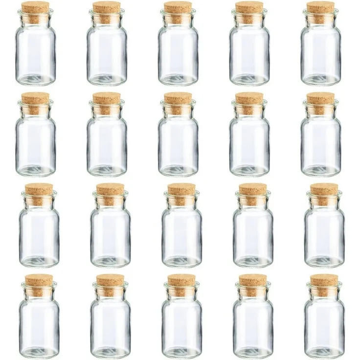 Thiru Gewürzbehälter Gewürzglas mit Korken 10 Stück - je 150 ml, (20-tlg), mit Korken – Bild 5