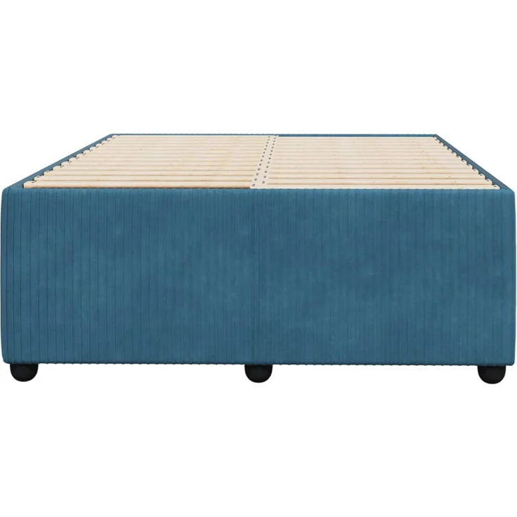vidaXL Bettgestell Blau 120x200 cm Samt 3285004 – Bild 4