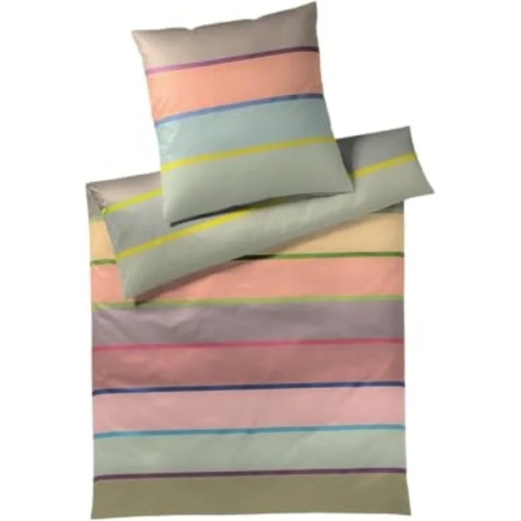 Remember Bettwäsche Cambridge, Mako Satin Baumwolle, 2 teilig, mit Reißverschluss