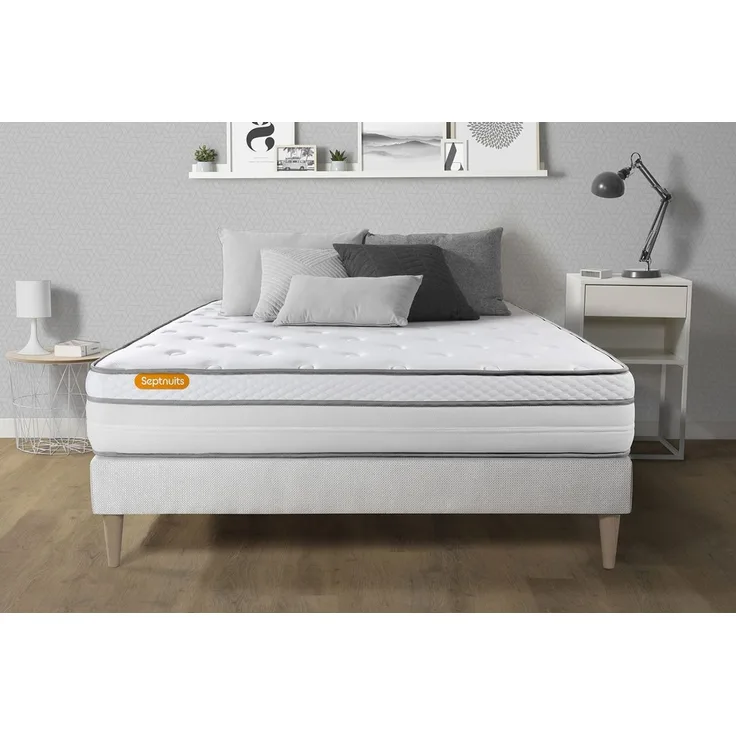 Matratzen- und Lattenrost-Set 140x190 cm - Memo Luxe