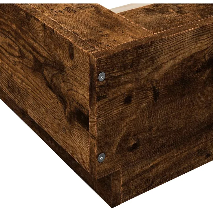 vidaXL Bodenbettgestell Geräucherte Eiche 80 x 210 cm Holzwerkstoff 3429701 – Bild 7