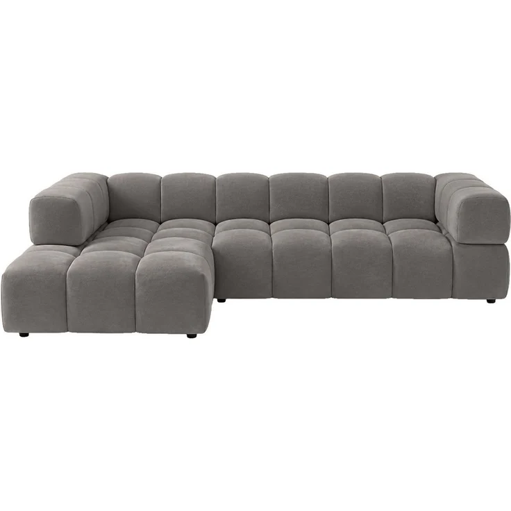 Kaiser Möbel Ecksofa L-Form im Veloursstoff Bluvel, AVERRO XL, Hochwertiger Veloursbezug,Modernes Design mit weichen Rundungen – Bild 2