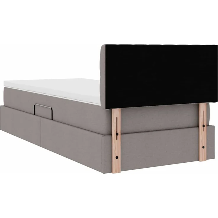 vidaXL LED-Speicherbett mit Matratze Taupe 90 x 200 cm Stoff 3371184 – Bild 12