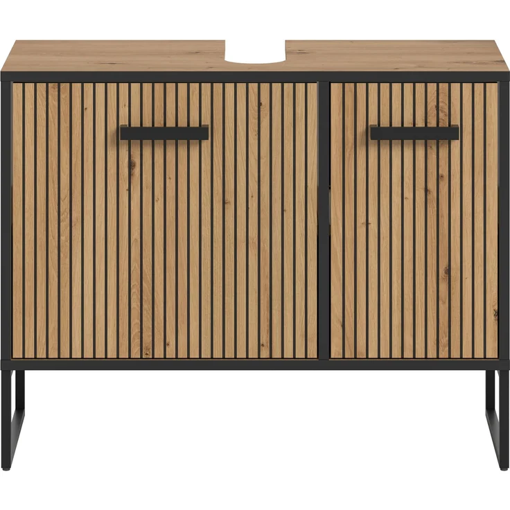 Bagno Waschbeckenunterschrank in Artisan Oak Nachbildung – Bild 2
