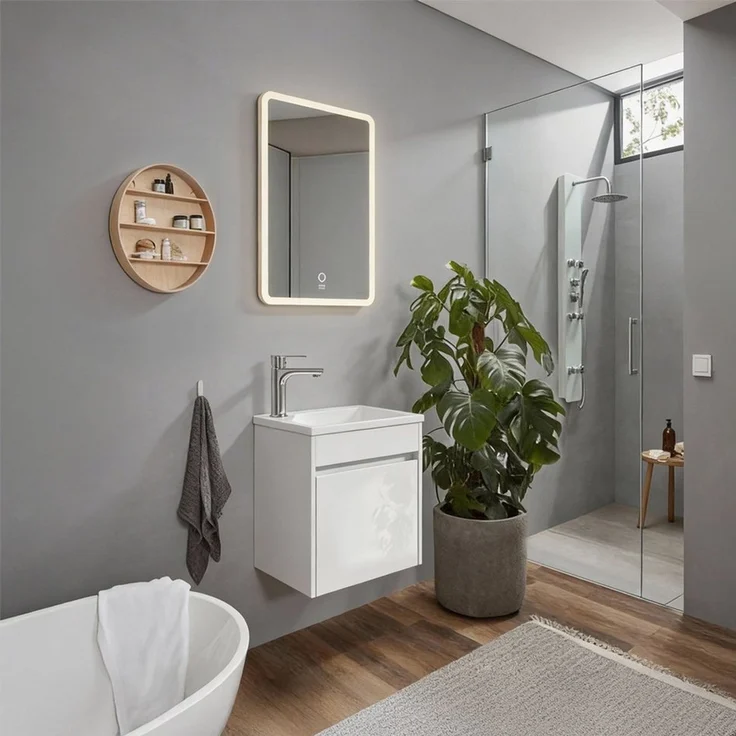 HOME DELUXE Badmöbel Komplettset BORKUM – Weiß – Bild 5