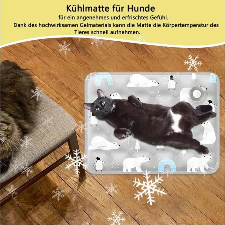 Ledander Hundematte kühlmatte Hund, Waschbar kühlmatte für Hunde, Langlebiger Tragbares, Kühldecke kühlmatte Hund, Waschbar kühlmatte für Hunde, 40x50 cm – Bild 4