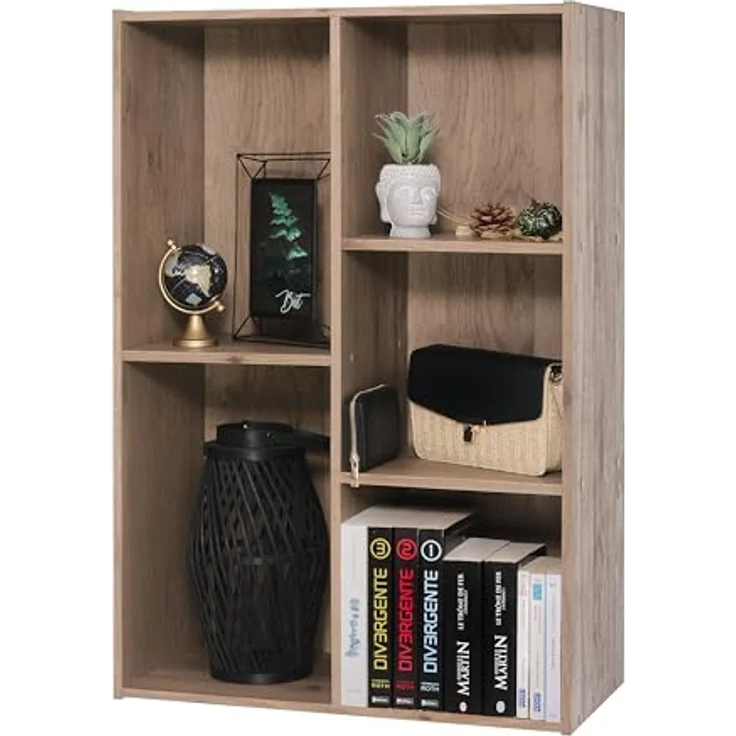 Iris Ohyama, Hölzernes Aufbewahrungsregal/Schrankwürfel/Bücherregal/Aufbewahrungsschrank/Offener Schrank, Modular, Design, Büro, Wohnzimmer, Schlafzimmer - Basic Storage Shelf - CX-23C - Aschbraun – Bild 2