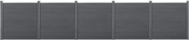 Gartenzaun Getafe WPC mit Pfosten 183x879 cm Grau [neu. holz]