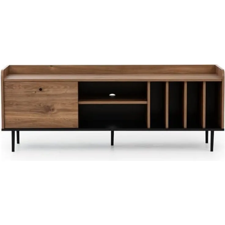 Lomadox Lowboard VAREDO-132, Eiche Nb. Wohnzimmer Möbel im modernen Vintage Design 150/56,2/40 cm