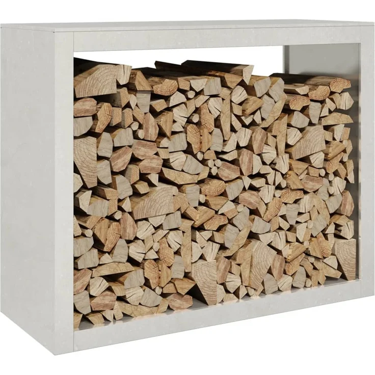 vidaXL Brennholzregal 100x40x80 cm Edelstahl 850979 – Bild 2
