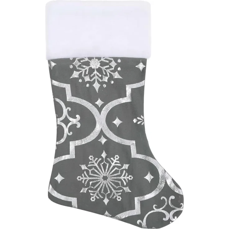 Luxus-Weihnachtsbaumdecke mit Socke Grau 90 cm Stoff 330281 – Bild 6