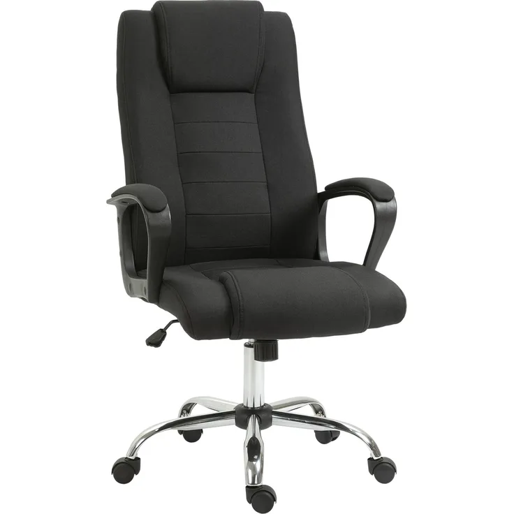 MELAYR, Bürostuhl Ergonomischer Schreibtischstuhl mit Armlehne, 76 x 62 x 119 cm, Schwarz