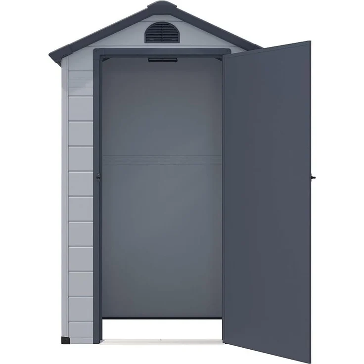 Vente-unique - CESIO Gartenhaus Harz GrauGrau - B 92 cm x H 168 cm x L 120 cm – Bild 4