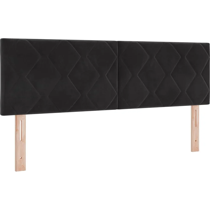 vidaXL Ottoman-Bett mit Matratze und LED Schwarz 140 x 200 cm Samt 3457217 – Bild 5