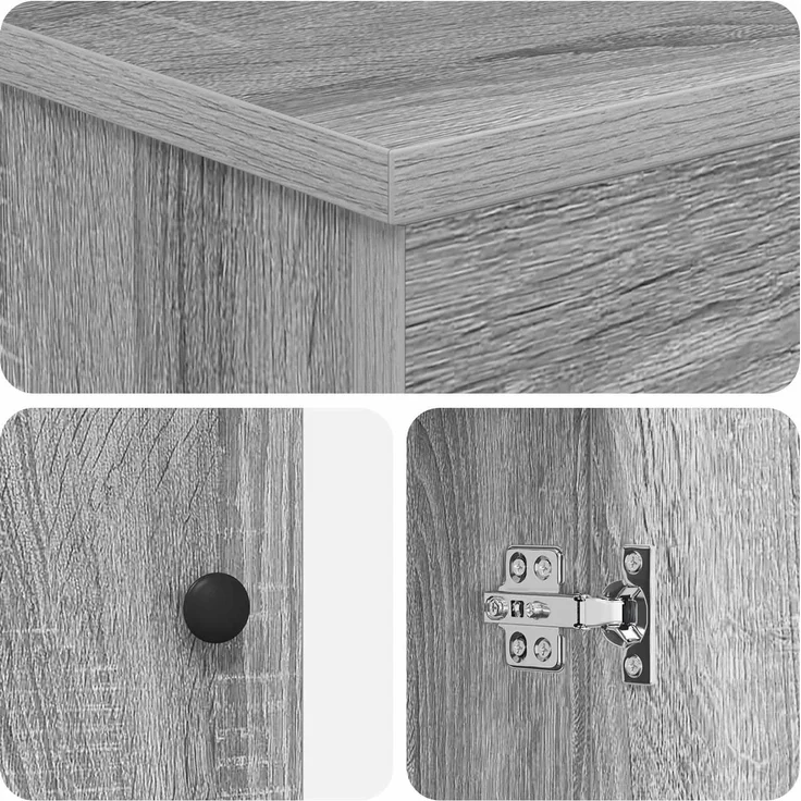 vidaXL Waschbeckenschrank Grau Sonoma 54 x 41 x 100 cm Holzwerkstoff 3404219 – Bild 10