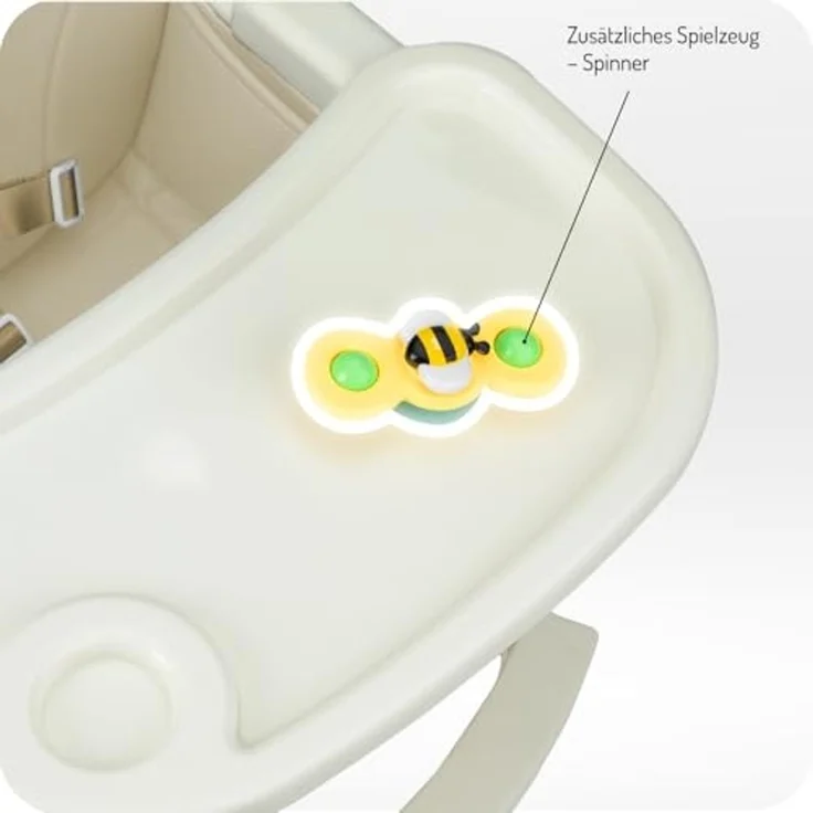 MoMi Kinderstuhl Reki, 2in1 Hochstuhl mit 5-Punkt-Gurt bis 20 kg – Bild 6