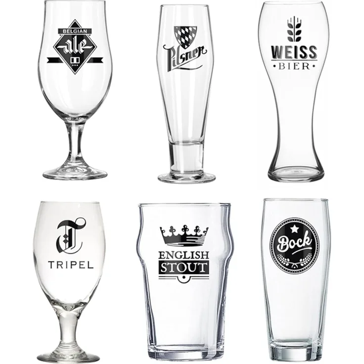 bierglas-Set l'Hédoniste 22x7,5 cm Glas transparent