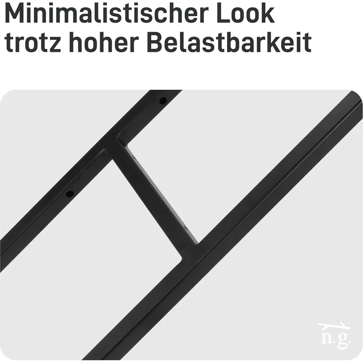 Natural Goods Berlin Wandregalhalter GRÜNAU, Wandregal aus Metall, Wandregalträger für Hängeregale – Bild 8