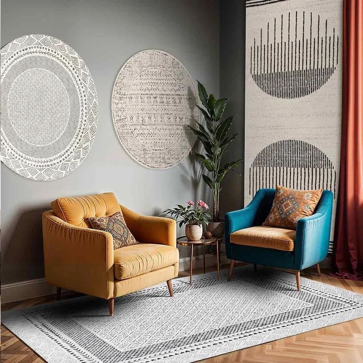 Surya Läufer SANTIAGO, rechteckig, Höhe: 11 mm, Skandinavischer Teppich, Kurzflor Boho-Wohnzimmerteppich, Läufer – Bild 9