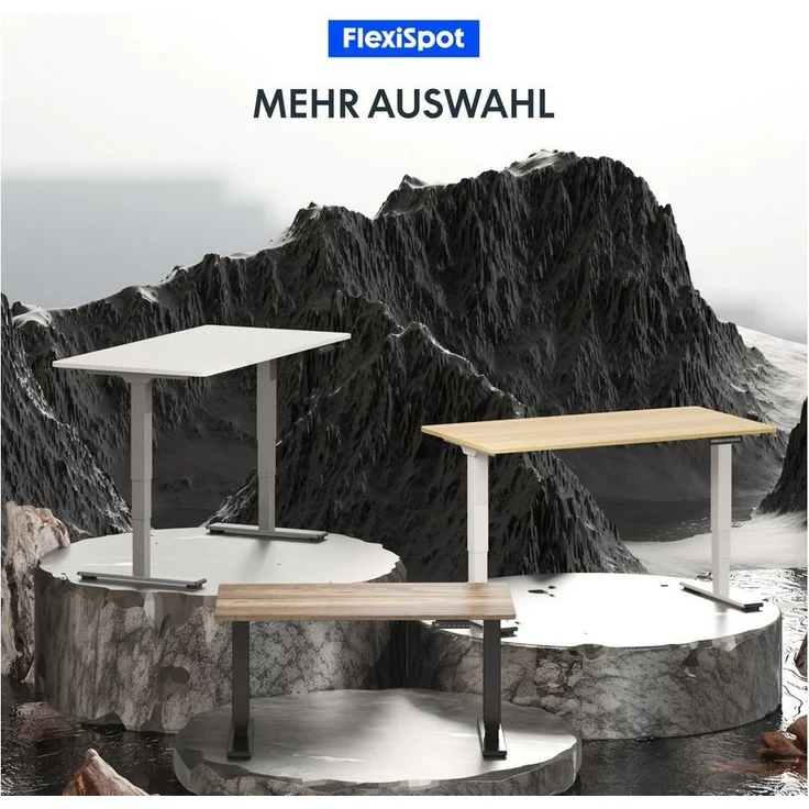 FLEXISPOT Schreibtisch Elektrisch Höhenverstellbarer Schreibtisch EC5 LITE mit Dualmotor (25MM einteiliger Tischplatte & 3-fach Teleskop, 4 Speicherhöhen & Antikollisionssystem), 120x80/140x80/160x80/180x80 – Bild 2