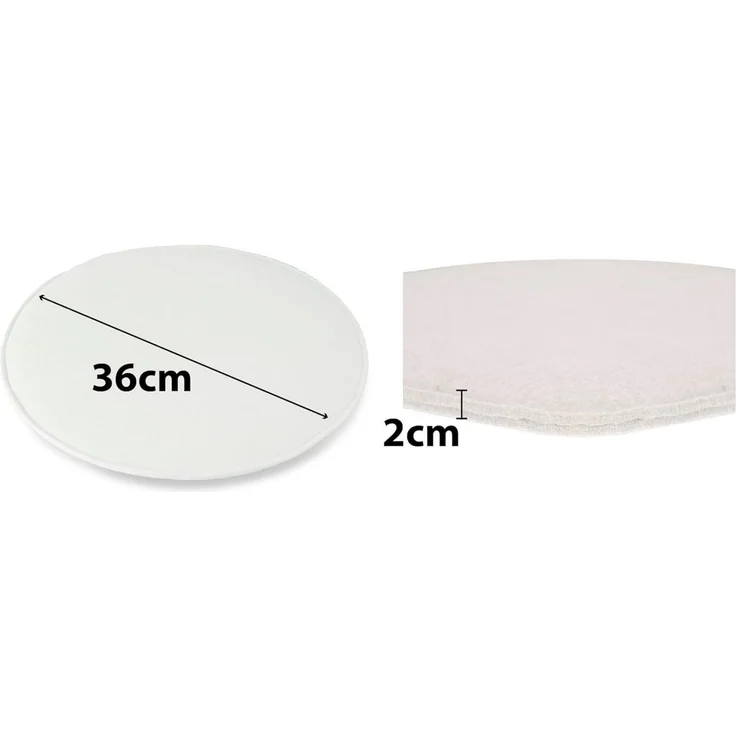 sunnypillow Stuhlkissen 4er Set Sitzkissen Filz Stuhlkissen rund Ø 36cm Filzkissen, Weiß – Bild 2