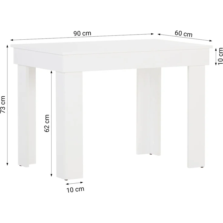 Esstisch mit 2 Stühlen Set Essgruppe Samt Polsterstühle Grau Küchentisch Weiß Modern Holz 90x60 cm Esszimmertisch Massiv – Bild 4