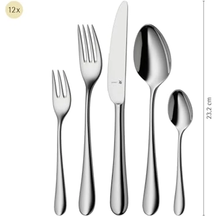 WMF 'Merit' Besteck-Set spühlmaschinenfest, 66 Stk., Cromargan-Edelstahl silber – Bild 11