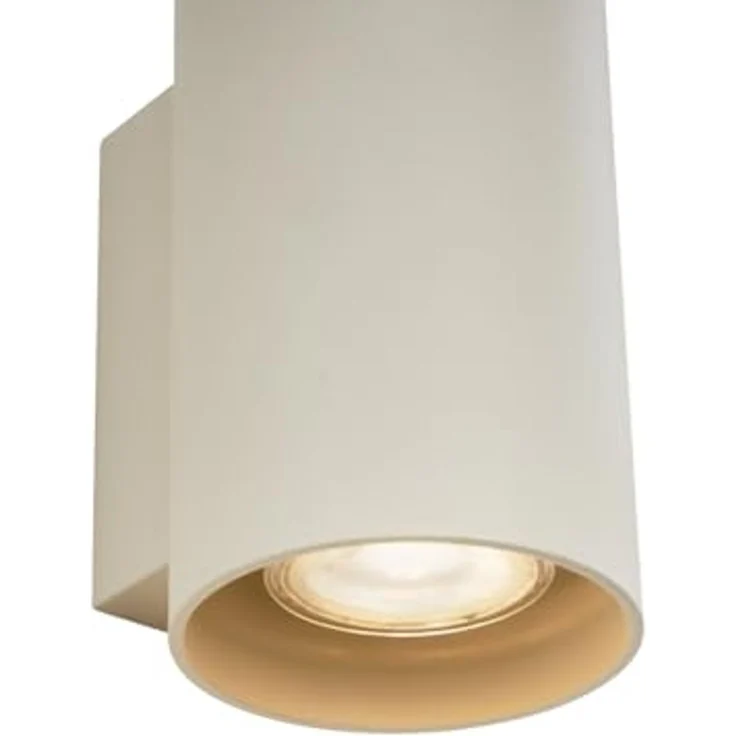 Qazqa Wandleuchte Sandy, ohne Leuchtmittel, GU10, Beige, Modern, Aluminium, 2-flammig – Bild 3