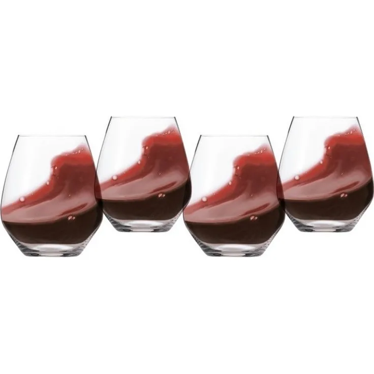 Spiegelau Authentis Casual Universalbecher XL, 4er Set, Weinglas, Rotweinglas, Weißweinglas, Wein, Glas, Kristallglas, H 11. 9 cm, 625 ml, 4800280