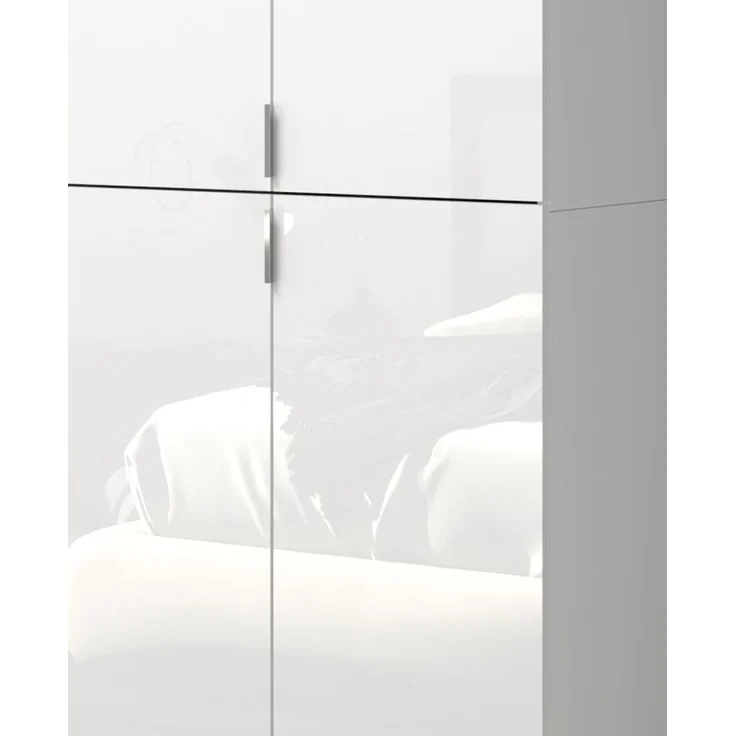 Garderobenschrank SystemX in weiß Hochglanz 91 x 193 cm – Bild 4