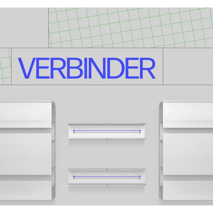 Bestlivings Gardinenschiene ( Weiß ) 450cm (1x90/3x120 cm) 2-läufig + 2er Set Rundbogen – Bild 7
