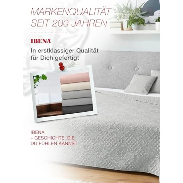 IBENA Tagesdecke Sonio, Tagesdecke mit Steppung in diversen Designs, als Überwurf geeignet – Bild 8