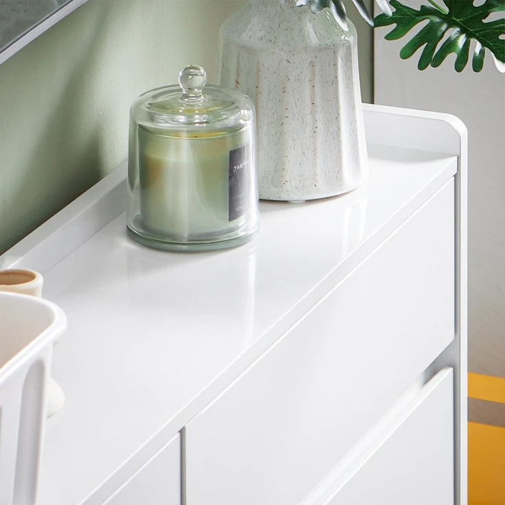 SoBuy FSR169-W Schuhschrank, MDF, Lackiert, Weiß, 78 x 108 x 24 cm – Bild 10