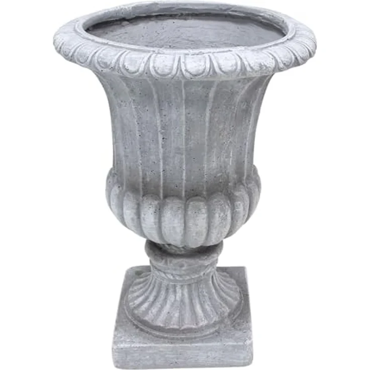Dekoleidenschaft Pflanzkübel Amphore "Antiqua" Garten Pflanzgefäß, Outdoor Blumentopf, Pflanztopf, für Draußen in antiker Stein Optik, 51 cm hoch – Bild 2